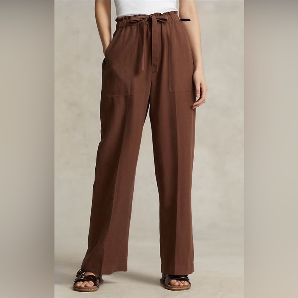 Polo by Ralph Lauren woman’s silk/linen blend pants size S petite - Picture 9 of 10